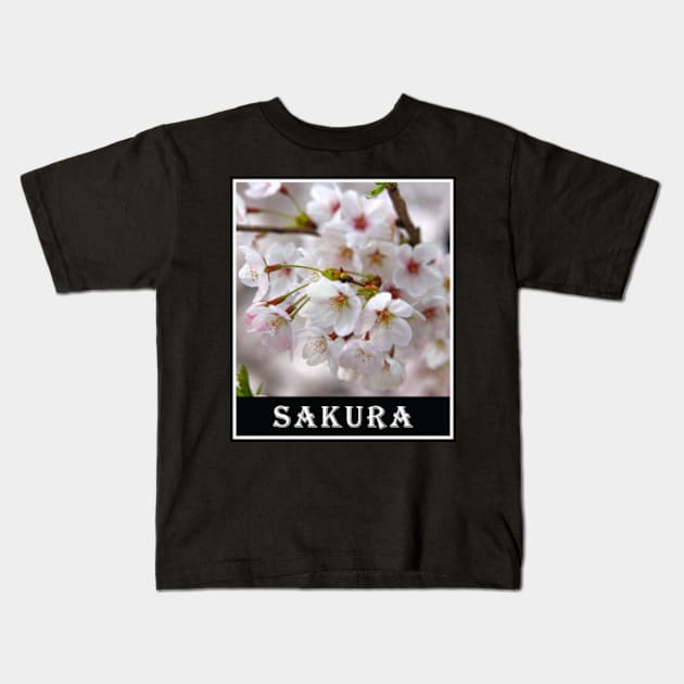 Beautiful Sakura Flower Photography Kids T-Shirt by carlesclan